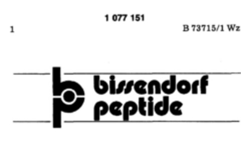 bp bissendorf peptide Logo (DPMA, 01/10/1984)