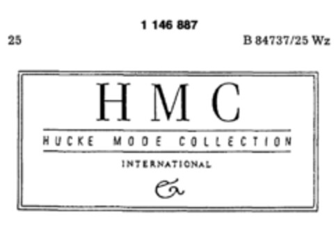 HMC HUCKE MODE COLLECTION Logo (DPMA, 11.06.1988)