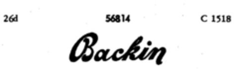 Backin Logo (DPMA, 14.07.1902)