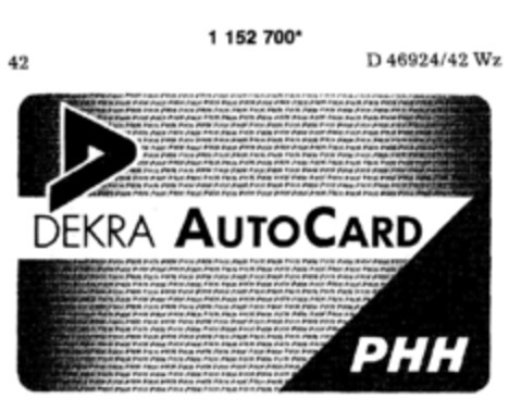 DEKRA AUTO CARD Logo (DPMA, 08/19/1989)