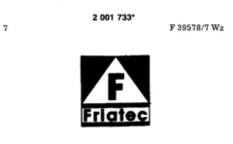 Friatec F Logo (DPMA, 16.03.1991)