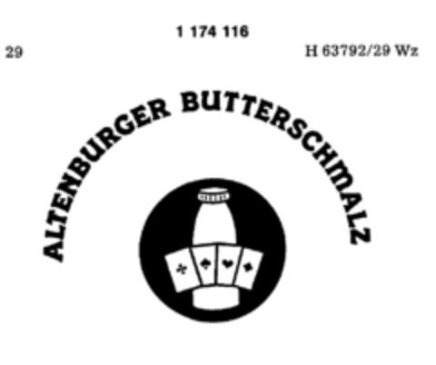 ALTENBURGER BUTTERSCHMALZ Logo (DPMA, 07/06/1990)