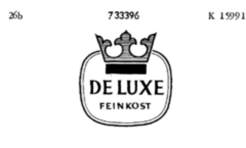 DE LUXE FEINKOST Logo (DPMA, 08.04.1959)