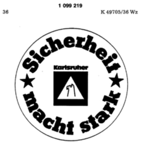 Sicherheit macht stark Logo (DPMA, 04/23/1986)