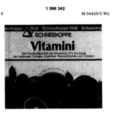 Schneekoppe Vitamini Logo (DPMA, 01.03.1984)