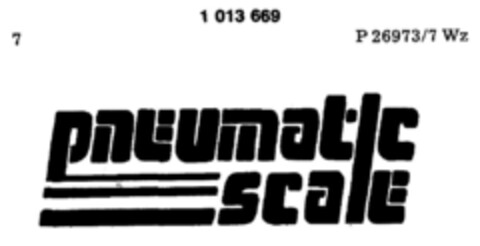 pneumatic scale Logo (DPMA, 20.12.1979)