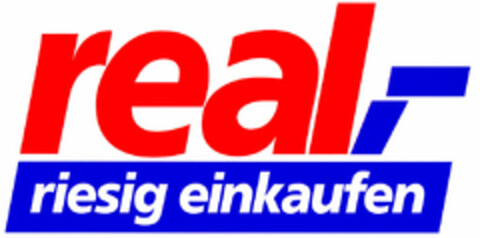 real,- riesig einkaufen Logo (DPMA, 02.12.1991)
