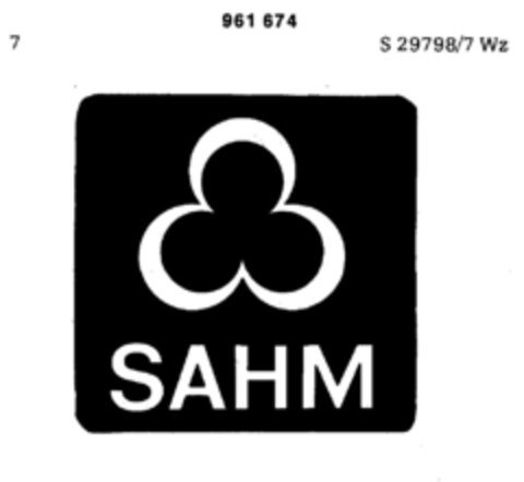 SAHM Logo (DPMA, 05.04.1976)