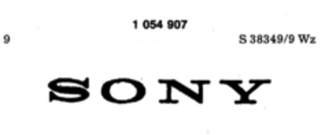 S O N Y Logo (DPMA, 22.12.1982)