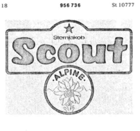 Sternjakob Scout ALPINE Logo (DPMA, 11/07/1975)