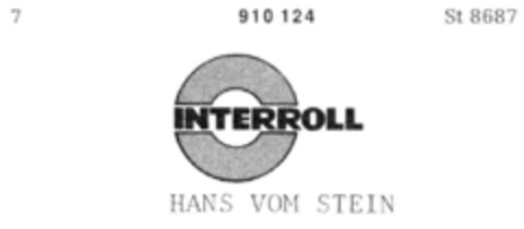 INTERROLL HANS VOM STEIN Logo (DPMA, 07/25/1969)