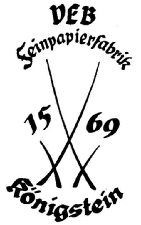 VEB Feinpapierfabrik Königstein 1569 Logo (DPMA, 19.07.1954)