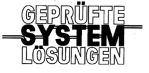 GEPRÜFTE SYSTEM LÖSUNGEN Logo (DPMA, 11/25/2000)