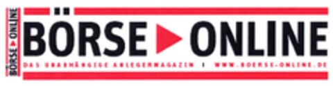 BÖRSE ONLINE DAS UNABHÄNGIGE ANLEGERMAGAZIN WWW.BOERSE-ONLINE.DE Logo (DPMA, 30.07.2008)