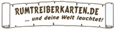 RUMTREIBERKARTEN.DE ... und deine Welt leuchtet! Logo (DPMA, 02.05.2012)