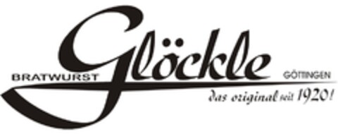 BRATWURST Glöckle GÖTTINGEN das original seit 1920! Logo (DPMA, 25.10.2015)