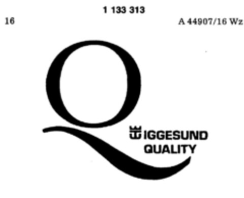 IGGESUND QUALITY Logo (DPMA, 16.07.1988)