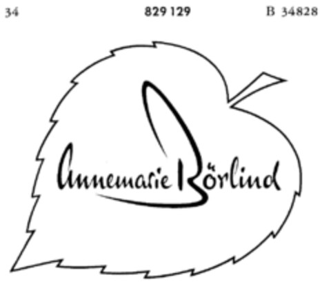 Annemarie Börlind Logo (DPMA, 11/12/1965)