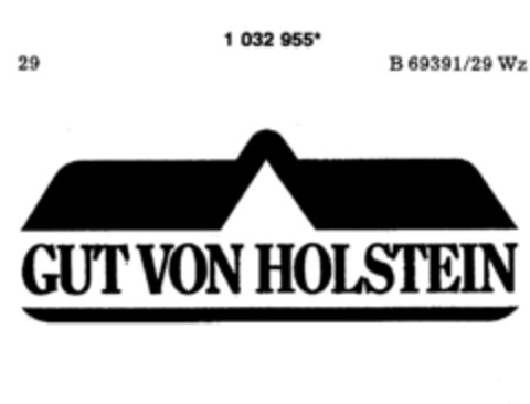 GUT VON HOLSTEIN Logo (DPMA, 12/10/1981)