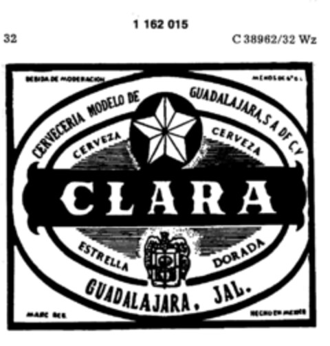 CLARA ESTRELLA DORADA Logo (DPMA, 12.04.1989)