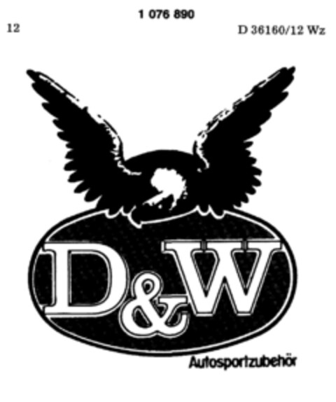 D&W Autosportzubehör Logo (DPMA, 04/16/1981)