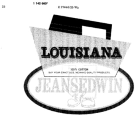 LOUISIANA JEANSEDWIN Logo (DPMA, 31.05.1988)