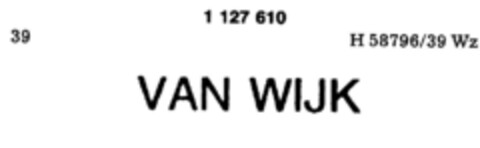 VAN WIJK Logo (DPMA, 24.12.1987)