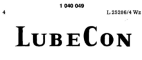 LUBECON Logo (DPMA, 29.08.1981)