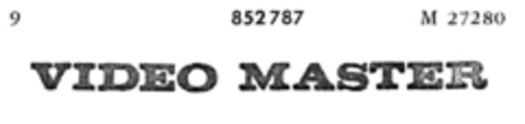 VIDEO MASTER Logo (DPMA, 04.02.1967)