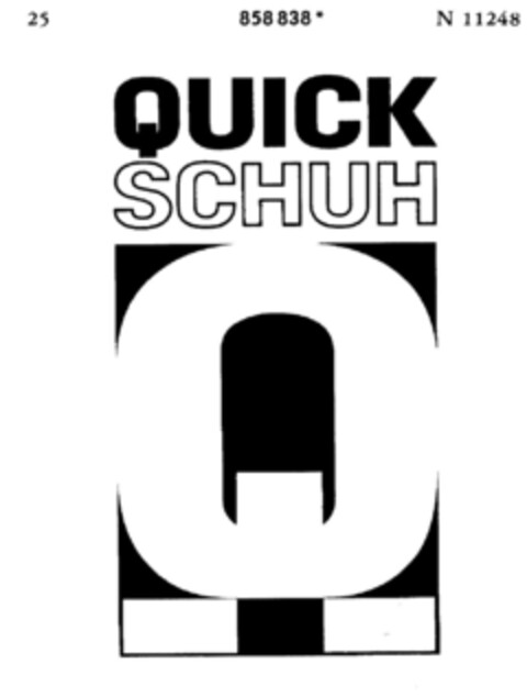 QUICK SCHUH Q Logo (DPMA, 16.10.1968)