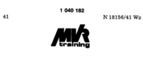 MVR training Logo (DPMA, 06.05.1982)