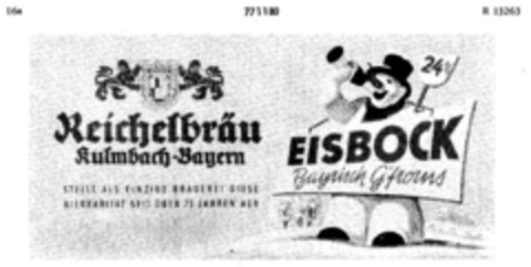 Reichelbräu Kulmbach-Bayern EISBOCK Bayrisch G`frorns Logo (DPMA, 02/15/1960)