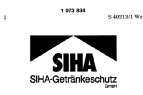 SIHA SIHA-Getränkeschutz GmbH Logo (DPMA, 22.03.1984)