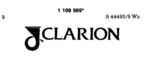 CLARION Logo (DPMA, 02.03.1987)