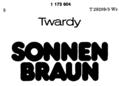 Twardy SONNEN BRAUN Logo (DPMA, 21.07.1989)