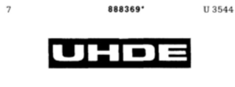 UHDE Logo (DPMA, 02/24/1971)