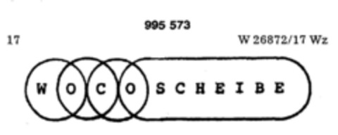 W O C O SCHEIBE Logo (DPMA, 02/23/1976)