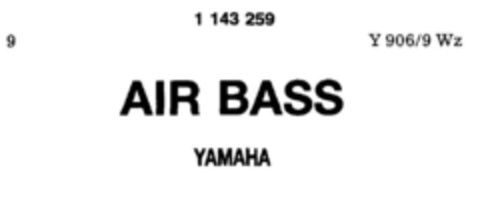 AIR BASS YAMAHA Logo (DPMA, 09/23/1988)