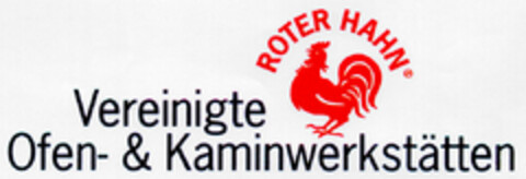 Vereinigte Ofen- & Kaminwerkstätten ROTER HAHN Logo (DPMA, 09/21/2001)