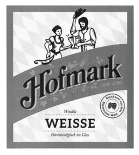 Hofmark Waidla WEISSE Feierabendglück im Glas Logo (DPMA, 26.01.2017)