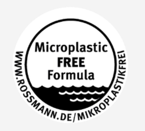 Microplastic FREE Formula WWW.ROSSMANN.DE/MIKROPLASTIKFREI Logo (DPMA, 24.03.2019)