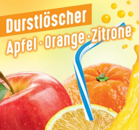 Durstlöscher Apfel · Orange · Zitrone Logo (DPMA, 30.04.2019)