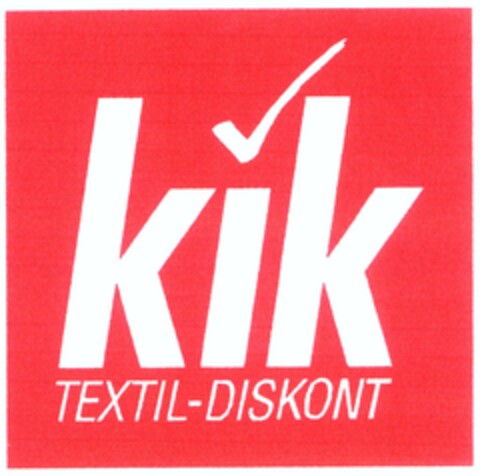 kik TEXTIL-DISKONT Logo (DPMA, 13.04.2005)