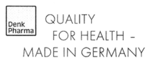 Denk Pharma QUALITY FOR HEALTH - MADE IN GERMANY Logo (DPMA, 12.06.2007)