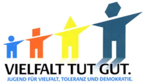 VIELFALT TUT GUT. JUGEND FÜR VIELFALT, TOLERANZ UND DEMOKRATIE. Logo (DPMA, 30.07.2007)