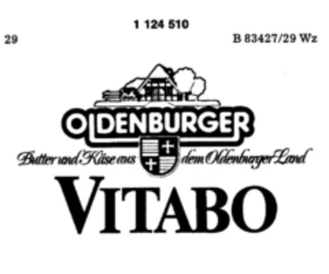 OLDENBURGER VITABO Butter und Käse aus dem Oldenburger Land Logo (DPMA, 15.12.1987)