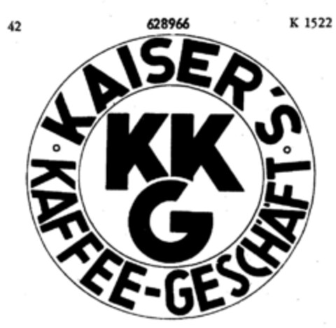 KKG KAISER'S   KAFFEE-GESCSCHÄFT Logo (DPMA, 08/16/1950)