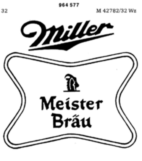 Miller Meister Bräu Logo (DPMA, 02/21/1977)