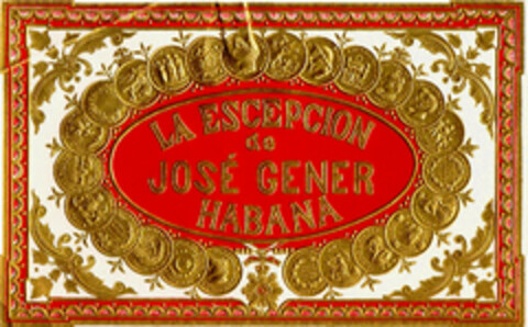 LA ESCEPCION de JOSE GENER HABANA Logo (DPMA, 05/20/1952)