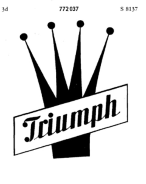 Triumph Logo (DPMA, 04/13/1957)